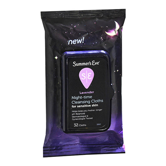 Summer's Eve Lavender Night Time Cleansing Cloths For Sensitive Skin Health & Beauty Pasteur Pharmacy