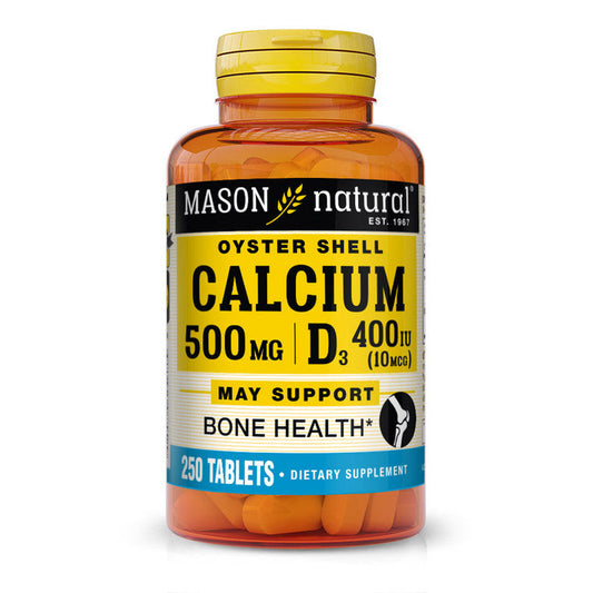 Mason Natural® Oyster Shell Calcium 500 mg with Vitamin D3 (250 Tablets) Vitamins & Supplements Pasteur Pharmacy