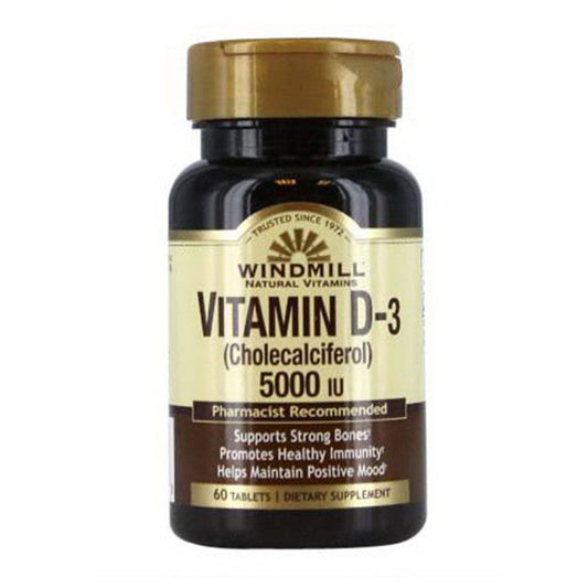 Windmill® Vitamin D-3 – High Potency 5000 IU Tablets Vitamins & Supplements Pasteur Pharmacy