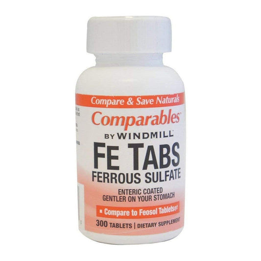 Ferrous Sulfate 325 mg (65 mg Elemental Iron) - 300 Tablets Vitamins & Supplements Pasteur Pharmacy