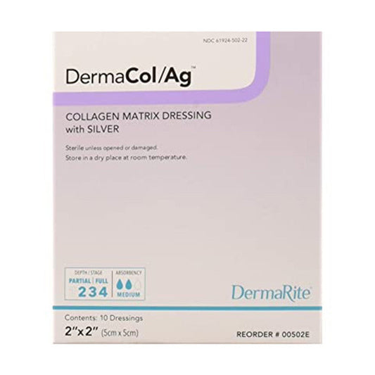 DermaRite® DermaCol™ Ag Collagen Dressing with Silver - 2" x 2" Medical Supplies Pasteur Pharmacy