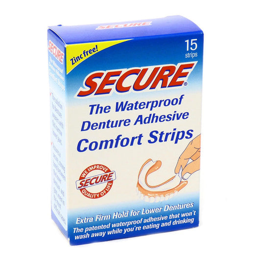 Secure Denture Adhesive Comfort Strips Denture Adhesives Pasteur Pharmacy