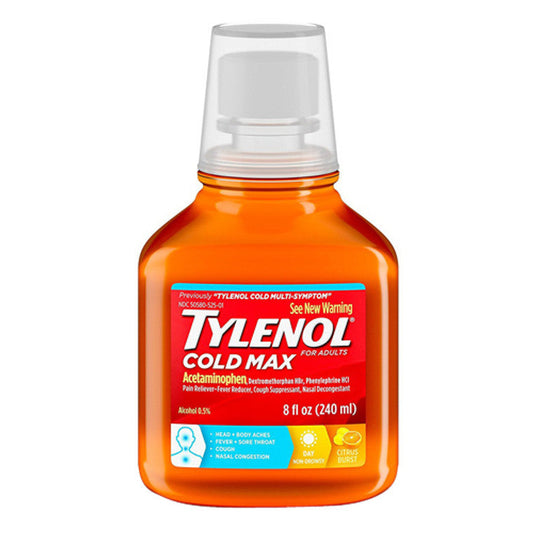 Tylenol Cold + Flu + Cough Daytime Liquid, Citrus Burst, 8 Fl. Oz Personal Care Pasteur Pharmacy