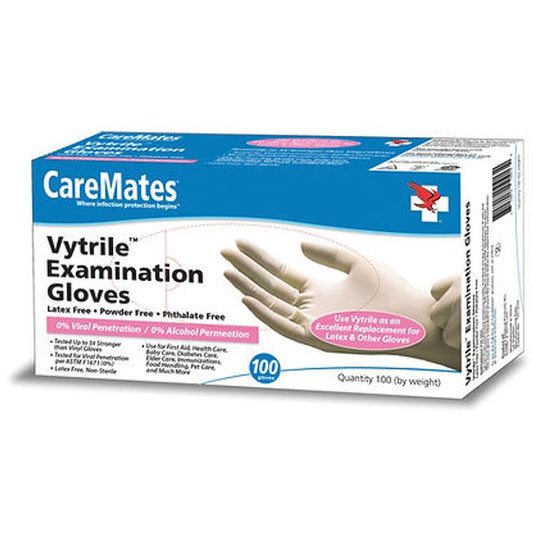 Caremates Vytrile Exam Gloves Latex Free Powder Phthalate Free X- Large 100Ct Gloves & Mittens Pasteur Pharmacy