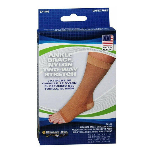 Sport Aid Nylon Slip-On Ankle Brace, Size Large - Lightweight Compression Support Supports & Braces Pasteur Pharmacy