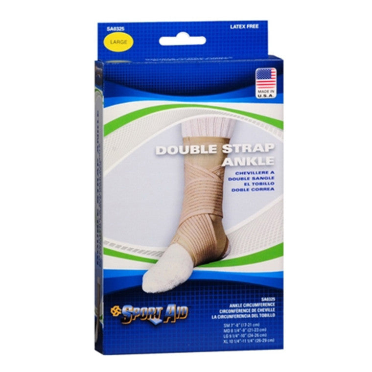 Sport Aid Double Strap Ankle Support – Size: Large – 1 Unit Saxophone Straps & Supports Pasteur Pharmacy