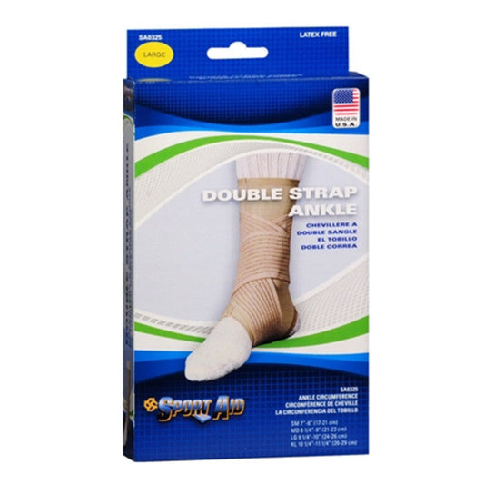 Sport Aid Double Strap Ankle Support – Size: Large – 1 Unit Saxophone Straps & Supports Pasteur Pharmacy