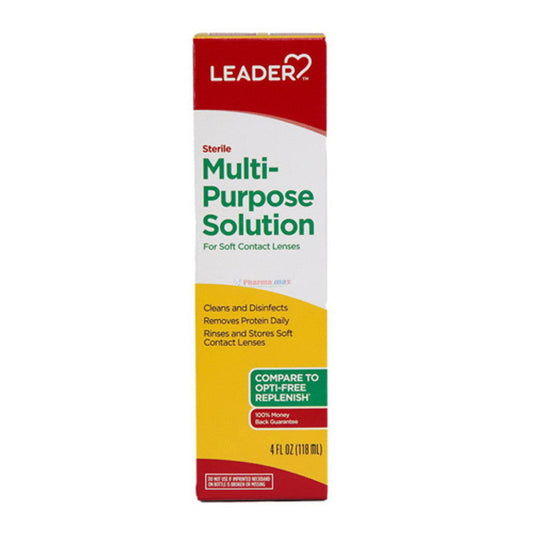 Leader Health Care Multi-Purpose Solution For Contact Lenses, 4 Oz Contact Lens Solution Pasteur Pharmacy