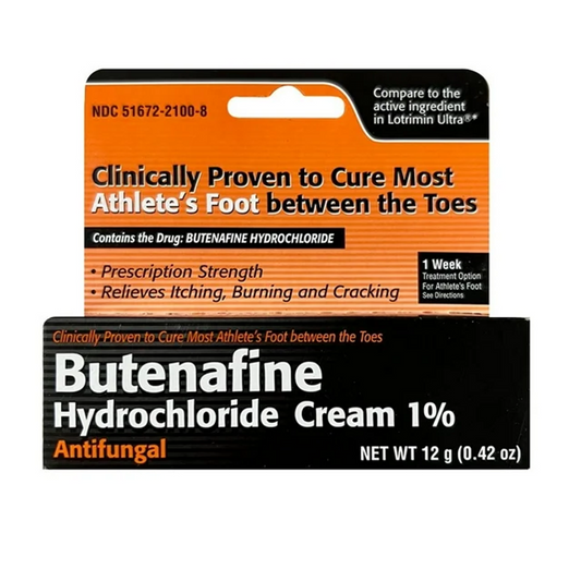 Butenafine HCl 1% Antifungal Cream, 12g Tube - Prescription Strength Relief Medicine & Drugs Pasteur Pharmacy