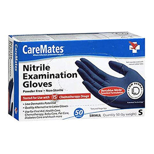 CareMates Powder Free Nitrile Examination Gloves Small Gloves & Mittens Pasteur Pharmacy