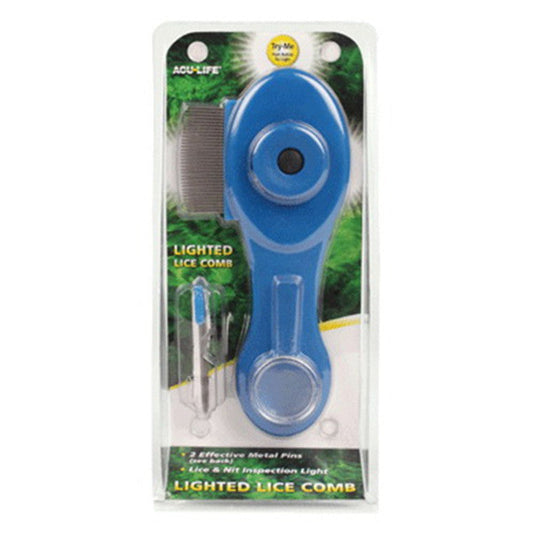 Aculife Lighted Lice Comb – High-Visibility LED Magnifying Lice & Nit Treatment Tool Combs & Brushes Pasteur Pharmacy