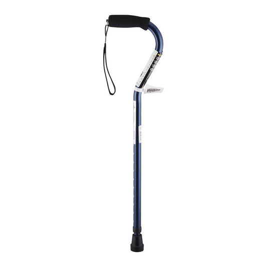 Graham Field Canes Adjustable Offset Cane With Foam Hand Grip And Strap 31-39 Inch, Silver Crutches Pasteur Pharmacy