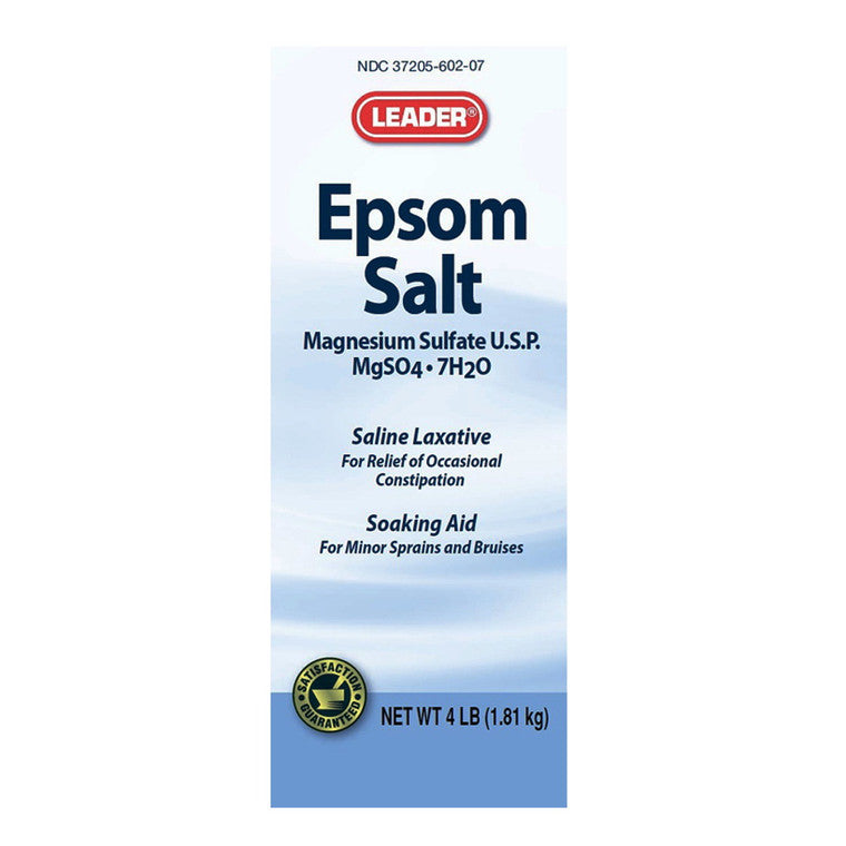 Leader Health Care Epsom Salt Magnesium Sulfate Usp, 4 Lb Bath & Body Pasteur Pharmacy