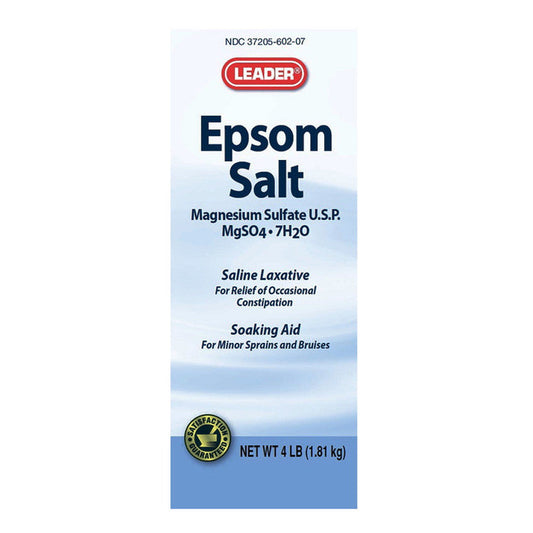 Leader Health Care Epsom Salt Magnesium Sulfate Usp, 4 Lb Bath & Body Pasteur Pharmacy