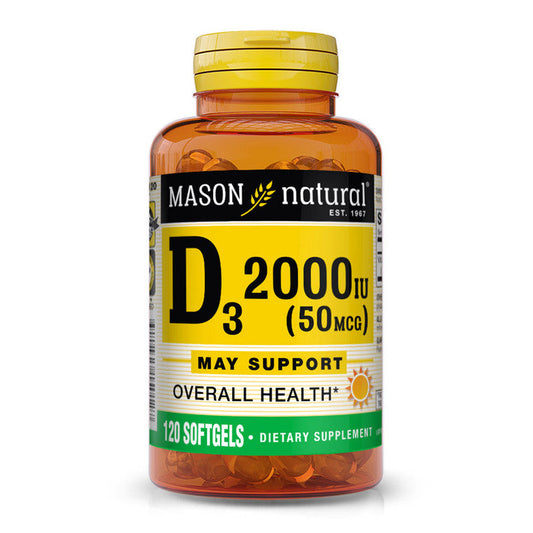Mason Natural Vitamin D3, 2000 IU, Softgels Vitamins & Supplements Pasteur Pharmacy