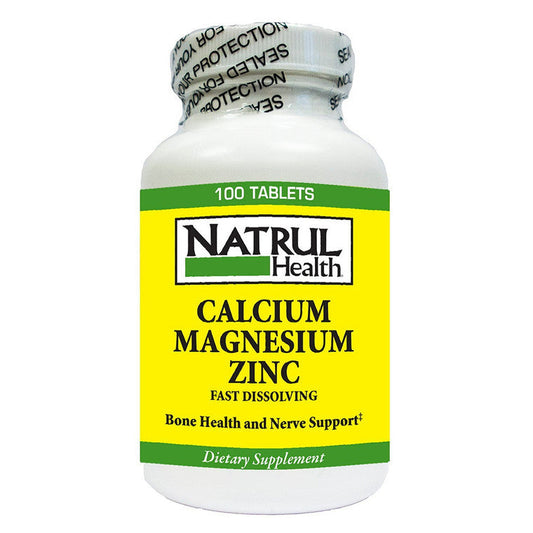 Nat-Rul Health Calcium Magnsm Zinc Tabs N-R 100 Vitamins & Supplements Pasteur Pharmacy