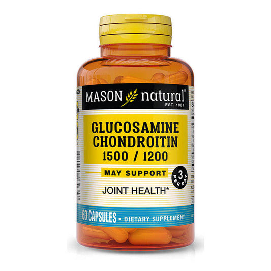 Mason Natural 1500/1200 Joint Health Glucosamine Chondroitin 60 Capsules Vitamins & Supplements Pasteur Pharmacy