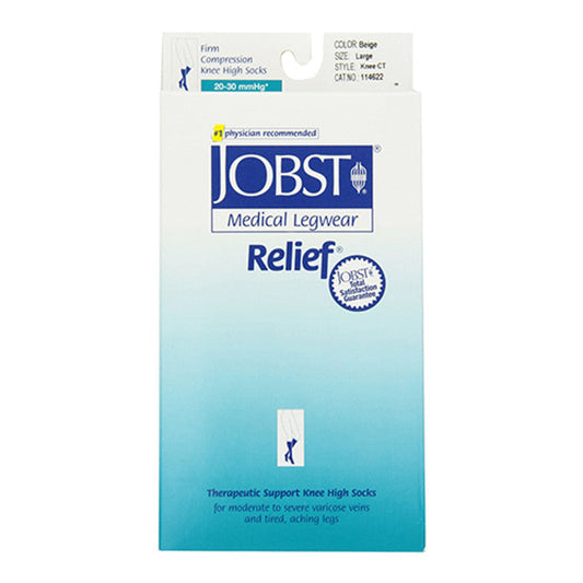 Jobst Medical Legwear Relief Knee High Socks 20-30 Mmhg Large Beige 1 Pair Knee Socks Pasteur Pharmacy