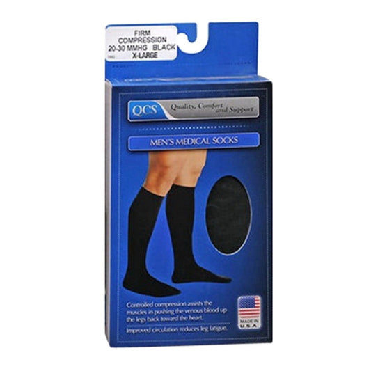 Loving Comfort Dress Scott Knee High Closed Toe Men's 20-30 Mmhg Black X-Large Medical Pasteur Pharmacy