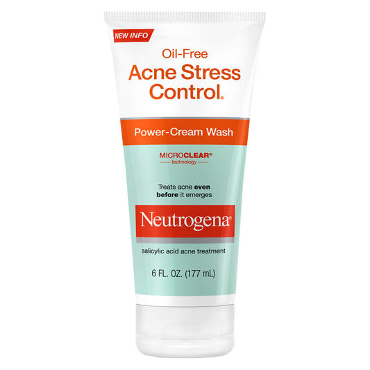 Neutrogena Oil Free Acne Stress Control Power Cream Face Wash 6 Fl. Oz Skin Care Pasteur Pharmacy