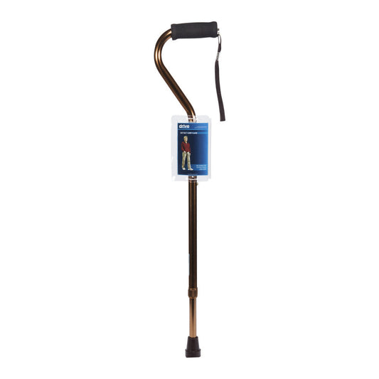 Drive Medical Adjustable Walking Cane With Foam Grip Offset Handle Bronze Crackle Canes & Walking Sticks Pasteur Pharmacy