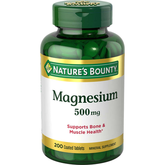 Nature's Bounty Mineral Magnesium Coated Tablets, 500 Mg Vitamins & Supplements Pasteur Pharmacy