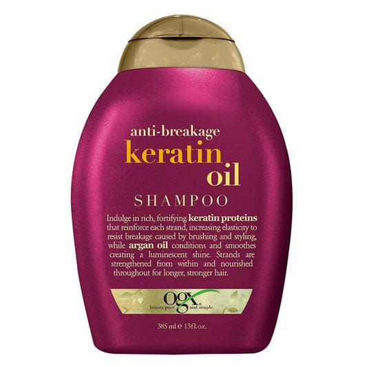 OGX Anti-Breakage + Keratin Oil Fortifying Anti-Frizz Shampoo For Damaged Hair & Split Ends - 13 Fl Oz Shampoo Pasteur Pharmacy