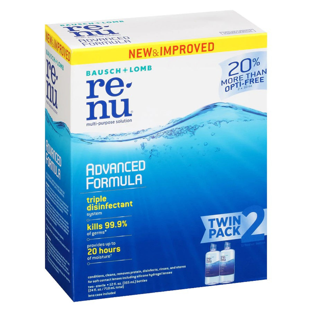 Bausch & Lomb Re Nu Multi Purpose Solution, Advanced Formula, Twin Pack Jewelry Cleaning & Care Pasteur Pharmacy