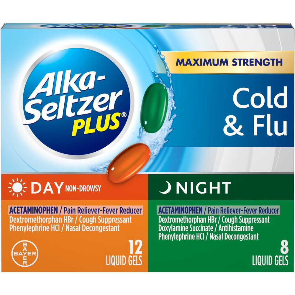 Alka-Seltzer Plus Day & Night Cold & Flu Relief, 20 Liquid Gels (Combo Pack) Medicine & Drugs Pasteur Pharmacy