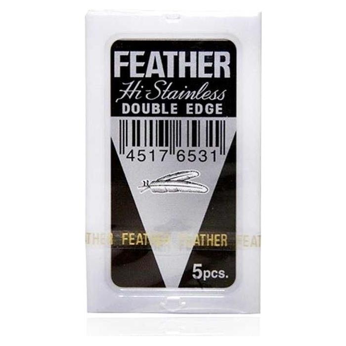 Feather Hi-Stainless Double Edge Razor Blades - 5pcs. Shaving & Grooming Pasteur Pharmacy