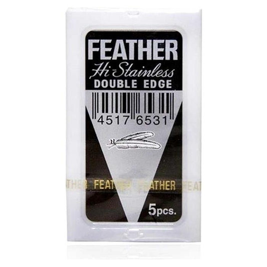 Feather Hi-Stainless Double Edge Razor Blades - 5pcs. Shaving & Grooming Pasteur Pharmacy