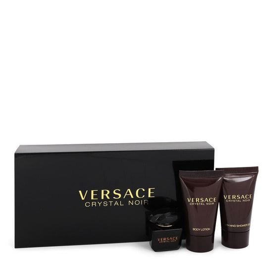 Crystal Noir by Versace Gift Set -- .17 oz Mini EDT + .8 oz Shower Gel + .8 oz Body Lotion (Women) Versace Versace