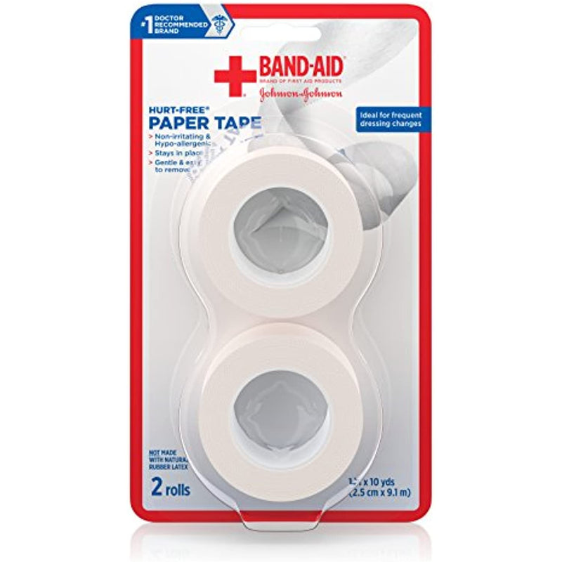 Band-Aid Brand Of First Products Hurt-free Paper Tape, 1 Inch By 10 Yards