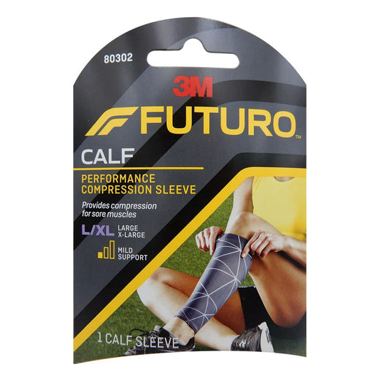 FUTURO Sport Performance Compression Calf Sleeve, Graduated Support, L/XL Supports & Braces Pasteur Pharmacy