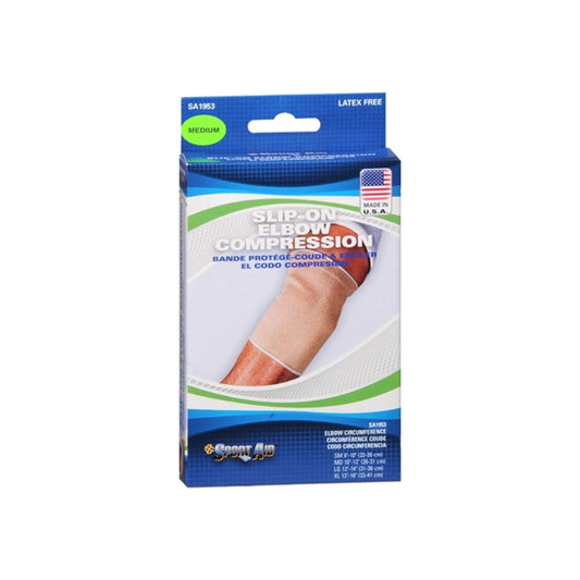 Sport Aid Slip-On Elbow Compression Support – Small (Beige) Plumbing Fittings & Supports Pasteur Pharmacy