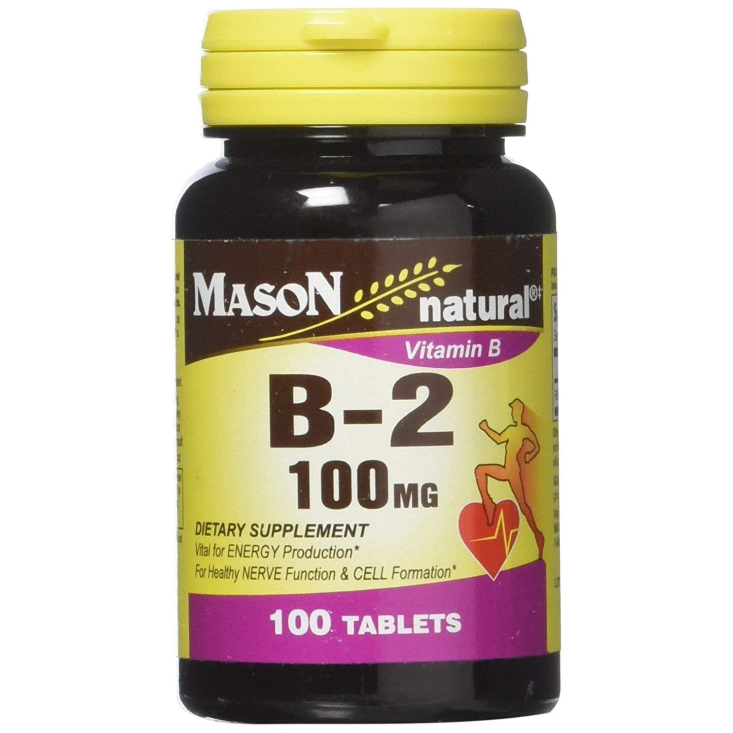 Mason Natural Vitamin B-2 (Riboflavin) – 100 mg Tablets Vitamins & Supplements Pasteur Pharmacy