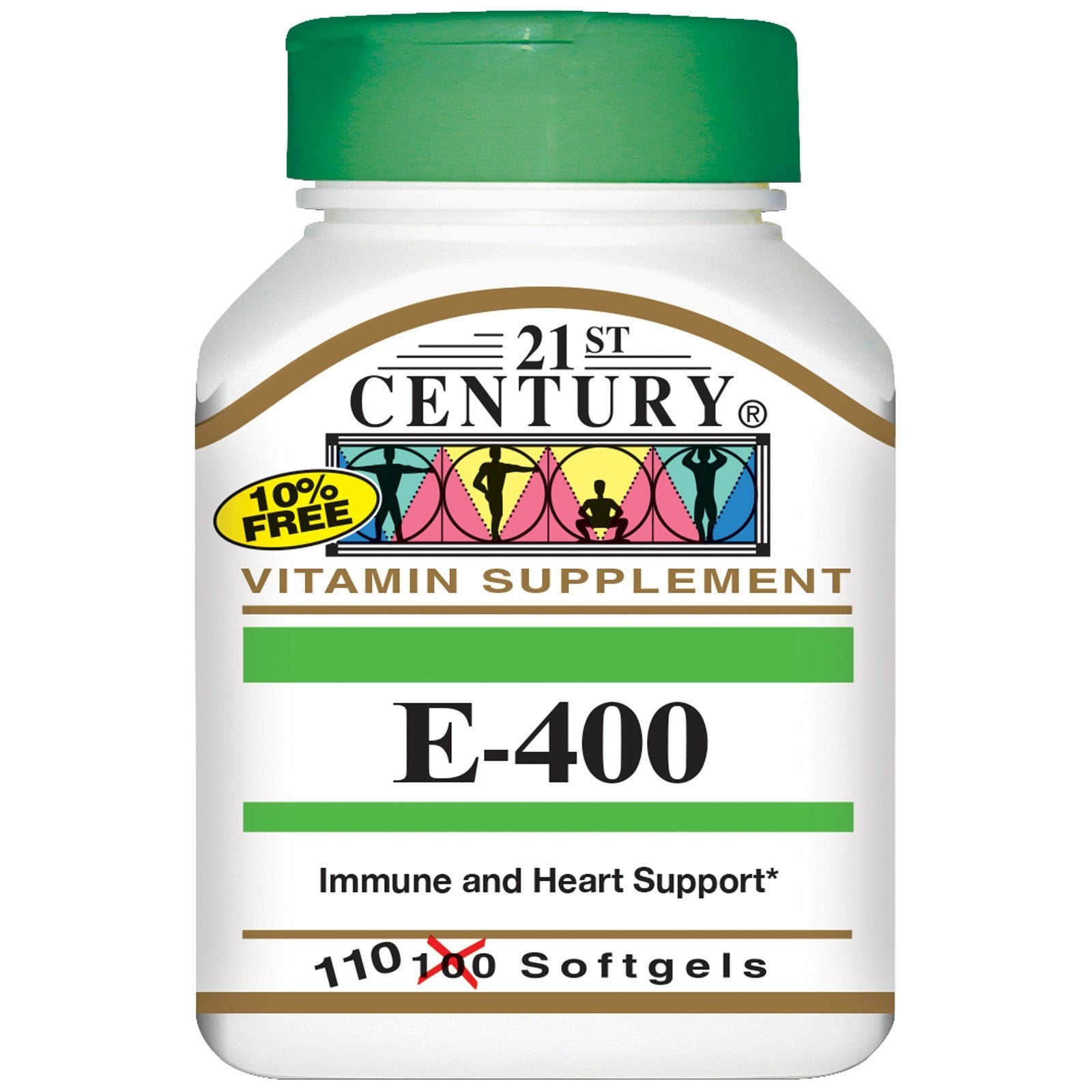 21st Century Vitamin E, 180 Mg (400 IU), 110 Softgels Vitamins & Supplements Pasteur Pharmacy