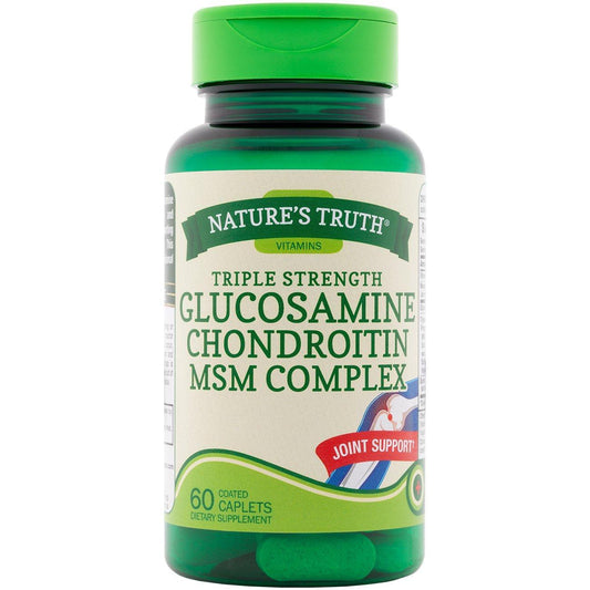 Nature's Truth Triple Strength Glucosamine Chondroitin MSM & Turmeric Complex, 60 Coated Caplets Vitamins & Supplements Pasteur Pharmacy