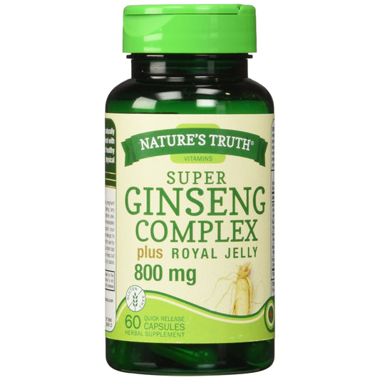 Nature's Truth Super Ginseng Complex Plus Royal Jelly 800 Mg Quick Release Capsules Vitamins & Supplements Pasteur Pharmacy