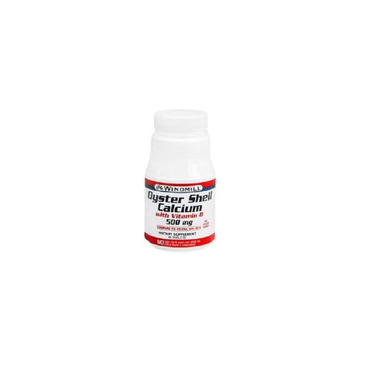 Windmill Calcium 500 Mg Tablets Oyster Shell With Vitamin D Vitamins & Supplements Pasteur Pharmacy