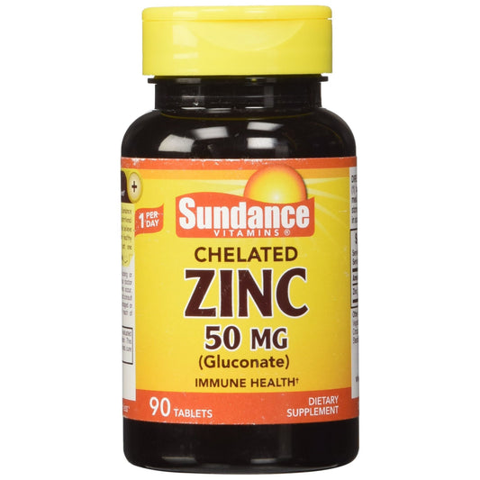 Sundance Vitamins 50 Mg Chelated Zinc Gluconate 90 Tablets Vitamins & Supplements Pasteur Pharmacy