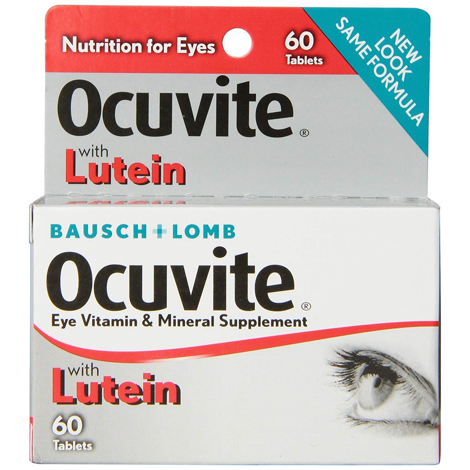 Ocuvite Bausch & Lomb, Eye Vitamin & Mineral Supplement, Lutein & Antioxidants, 60 Tablets Vitamins & Supplements Pasteur Pharmacy