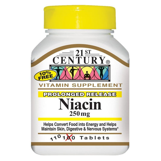 21st Century® Niacin – Prolonged Release – 250 Mg Tablets Vitamins & Supplements Pasteur Pharmacy