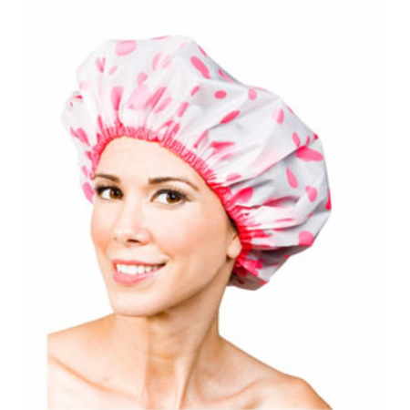 Gorro de ducha Betty Dain Vinyl Bath Mate de lunares, tamaño regular 203