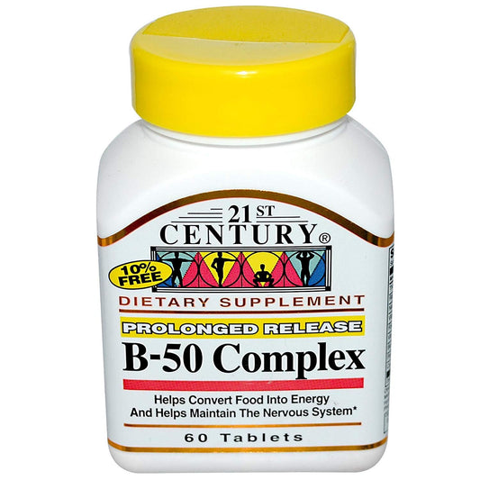 21st Century Prolonged Release Vitamin B-50 Complex Tablet 60ct Vitamins & Supplements Pasteur Pharmacy