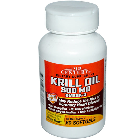 21st Century® Krill Oil – 350mg – 60 Softgels Vitamins & Supplements Pasteur Pharmacy