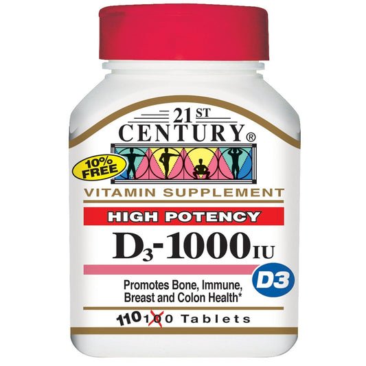 21st Century Vitamin D3 1000 110 Ct Vitamins & Supplements Pasteur Pharmacy