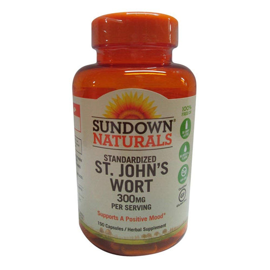 Sundown Naturals, Feeling Positive, St. John's Wort, 300 Mg, 150 Capsules Vitamins & Supplements Pasteur Pharmacy