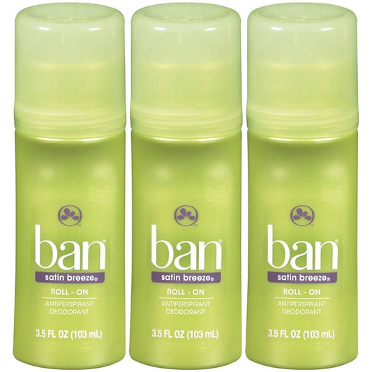 Ban Roll-On Antiperspirant Deodorant, Satin Breeze - 3.5 Oz Deodorant & Anti-Perspirant Pasteur Pharmacy