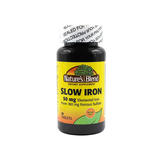 Nature's Blend Slow Iron 50 Mg Tablets 60Ct Vitamins & Supplements Pasteur Pharmacy